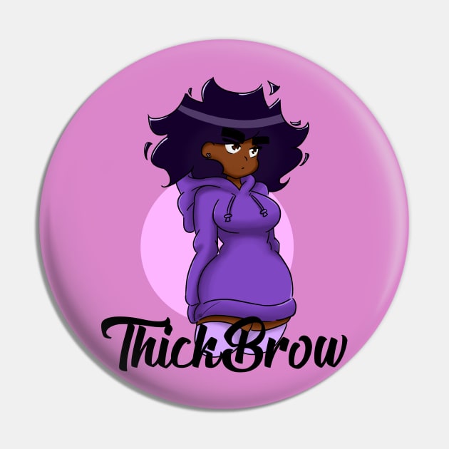 ThickBrow Pin by TheFreakyHoodie