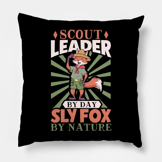 Scout Leader by day - Sly fox by nature - Cub Master Pillow by Modern Medieval Design