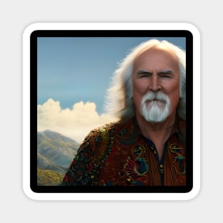 David Crosby vintage graphic design artwork Magnet