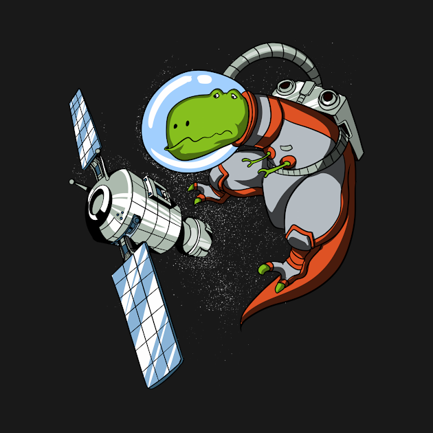 T-Rex Dinosaur Space Astronaut - Space Dinosaur - T-Shirt | TeePublic