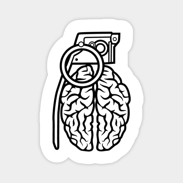 Grenade-Brain Magnet by Eoli Studio