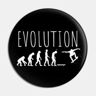 Human skateboard evolution Pin