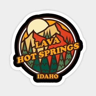 Vintage Lava Hot Springs, Idaho Mountain Hiking Print Magnet