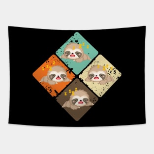 Colorful Sloth Tapestry