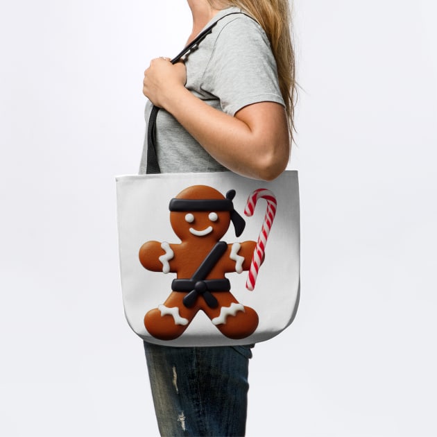 Funny Ninja Gingerbread Man Cookie Candy Cane Sword by Frank Ring