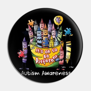 It_s Ok to be different Autism Awareness Pin