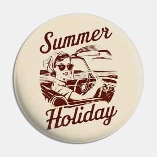 Summer Holiday 50s RetroVintage Car Gift For Rockabilly Fifties Woman Vacation Top Sunglasses Headscarf 1950s Sock Hop Pin