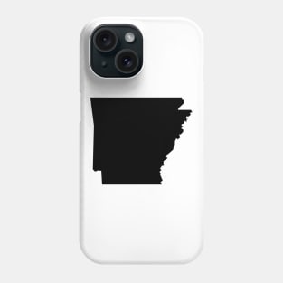 Arkansas map in black Phone Case