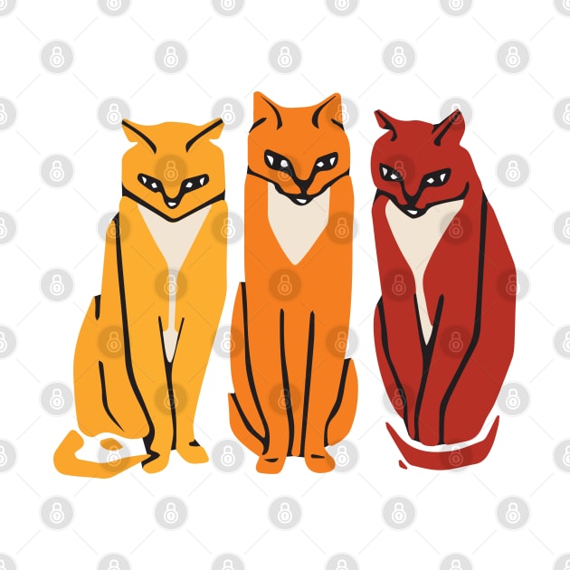 Three colorful cats by grafart