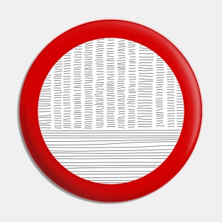 Digital Stitches Circle White Pin