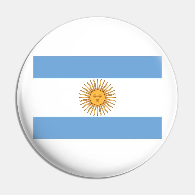 Flag of Argentina Pin by Bravuramedia