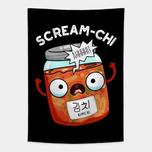 Scream-chi Funny Kimchi Puns Tapestry