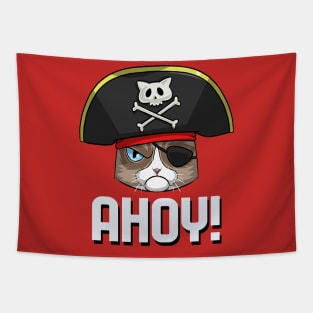 Exotic Shorthair Cat Pirate Tapestry