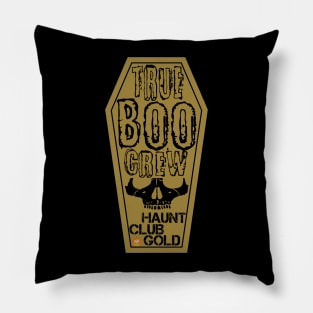 Haunt Club Gold True Boo Crew Coffin Pillow