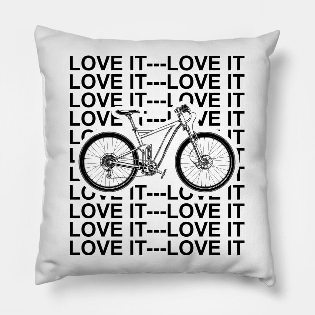 Love Cycling Tee Bicycle Lover Pillow by busines_night