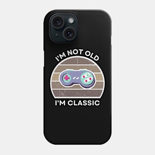 I'm not old, I'm Classic | Game Controller | Retro Hardware | Sepia | Vintage Sunset | '80s '90s Video Gaming Phone Case