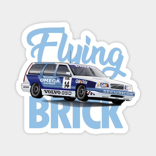 Volvo 850 Turbo Estate Touring Car BTCC Magnet by motordoodles