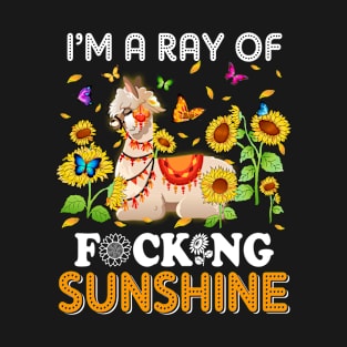 I'm A Ray Of Focking Sunshine Llama Lovers T-Shirt