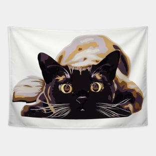 Cute cat illustration Tapestry