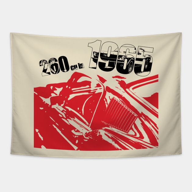 1965 Mustang silhouette Tapestry by MultistorieDog