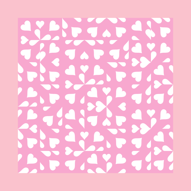 Light Pink Valentine's Checkers by Carolina Díaz