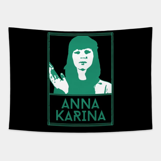 Anna karina\\retro fan artwork Tapestry by MisterPumpkin