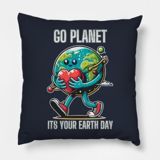 Cute Go Planet Its Your Earth Day 2024 Pillow