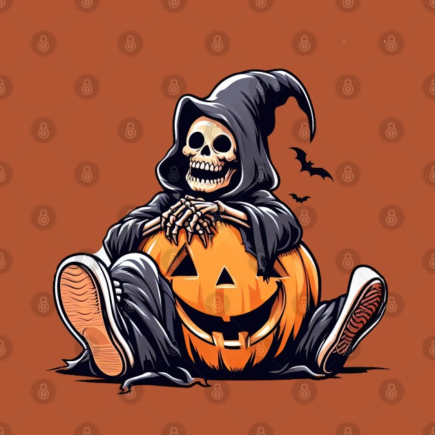 Grim Reaper Halloween by Delicious Art