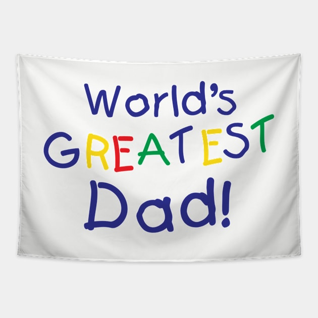 World's Greatest Dad Tapestry by Rebus28