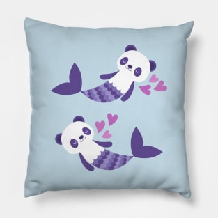 Cute purple merpandas Pillow