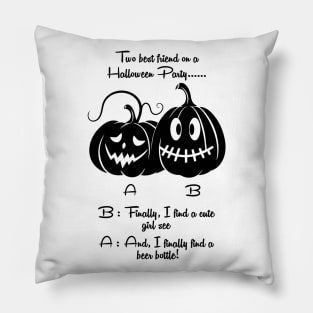 Two Best Friend On A Halloween Party tee design birthday gift graphic Pillow