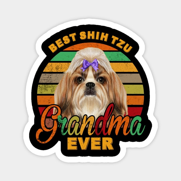 Best Shih Tzu Grandma Ever Magnet by franzaled