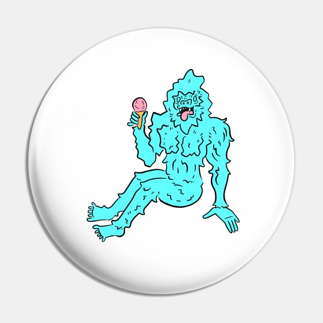 Icy Blue snow Yeti Pin by Sasha Banana 