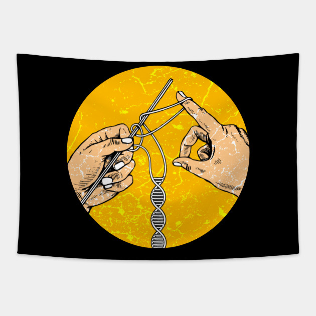 Dna Knitting Dna Tapestry Teepublic