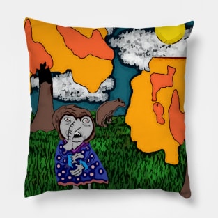 elephant woman found groundhog Pillow