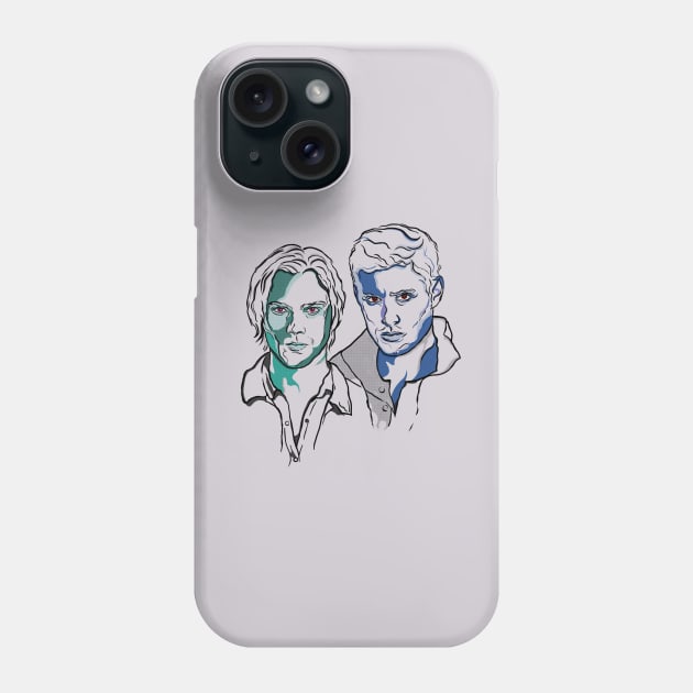 Supernatural. Sam and Dean Winchester. - Supernatural Fan Art - Phone Case