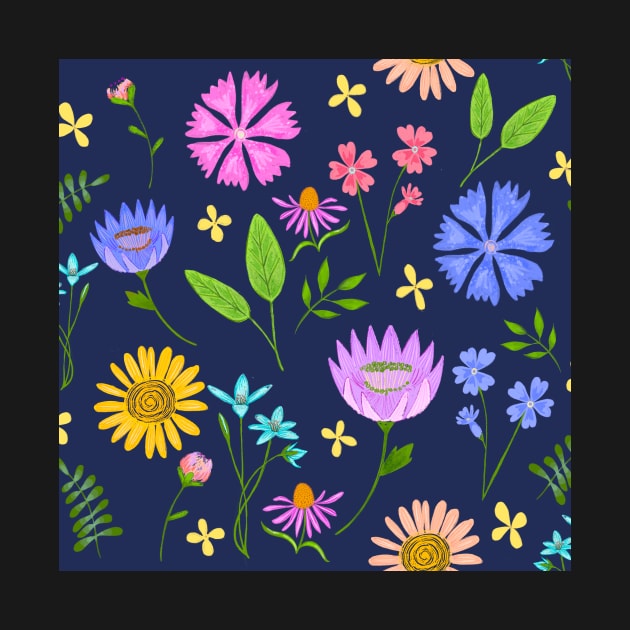 Wild flowers print by Papergrape