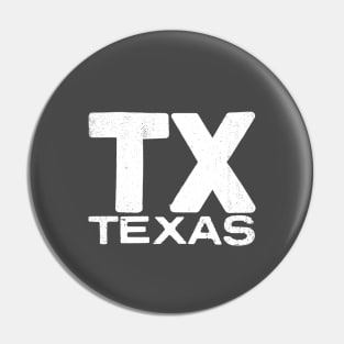 TX Texas Vintage State Typography Pin