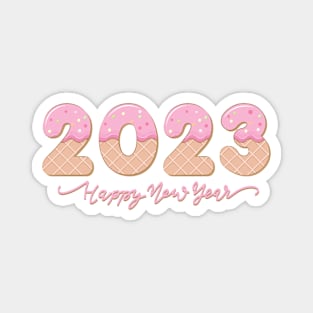 Happy New Year 2023 Ice Cream Alphabet Magnet