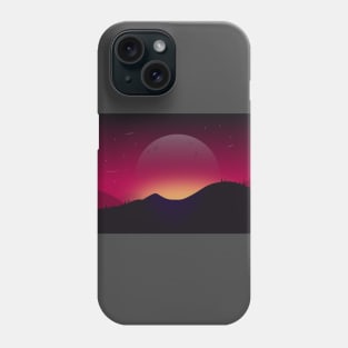 Moon in the night sky Phone Case