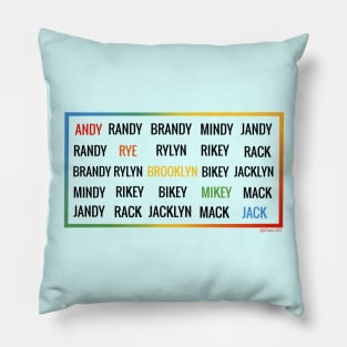 Roadtrip Ships Black and Rainbow Love Ship-Names RoadtripTV Boyband Pillow