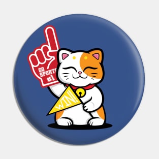 Go Sports Lucky Cat Pin