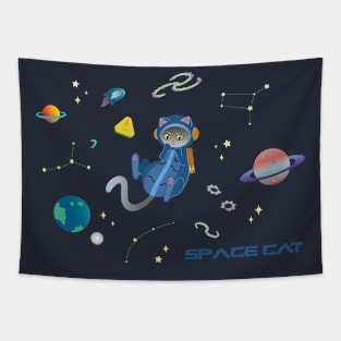 Space Cat Nemesis Tapestry