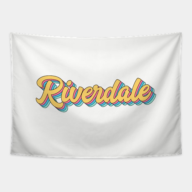 Riverdale Retro Script Tapestry by modeoftravel