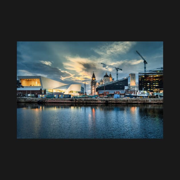 Liverpool skyline at night by stuartchard