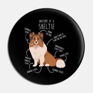 Sheltie Shetland Sheepdog Anatomy Pin