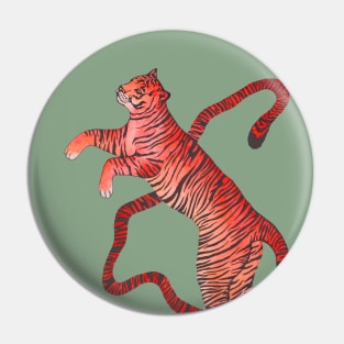 Red beautiful zodiac tiger Pin