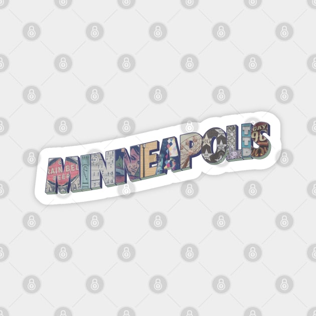 Vintage Minneapolis Magnet by juniperandspruce