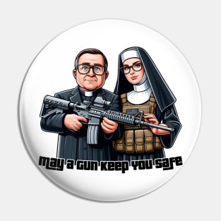 Gun Bless You Pin