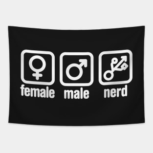 Female - Male - Nerd Tapestry